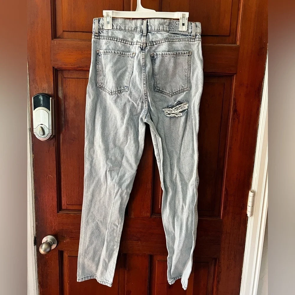 Revice “Made in LA” Distressed High-Rise Jeans — Size 30 — Light Wash